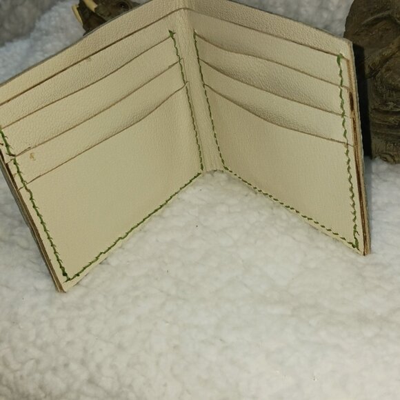 Authentic Ostrich Leg Leather with Authentic French Goat Leather. - Picture 10 of 11